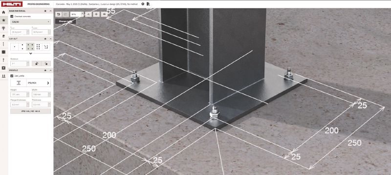 PROFIS Engineering Suite 구조 설계 소프트웨어 코드 및 인증, 콤포넌트 기반 유한 요소 방법 계산, 다양한 고정 방법을 갖춘 구조 엔지니어링 앵커 설계 소프트웨어 용도 1