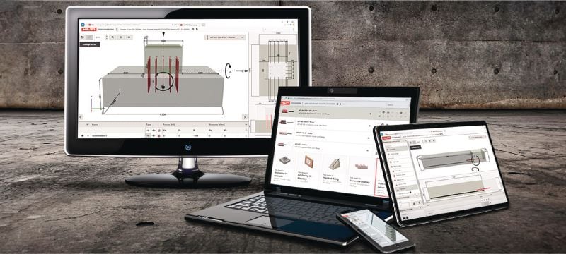 PROFIS Engineering Suite 구조 설계 소프트웨어 코드 및 인증, 콤포넌트 기반 유한 요소 방법 계산, 다양한 고정 방법을 갖춘 구조 엔지니어링 앵커 설계 소프트웨어 용도 1